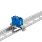                  Блок распределительный с гориз. адаптером на рейку шириной 35мм, зажим push-in, 4 точки подключения 2,5 кв.мм, синий
               