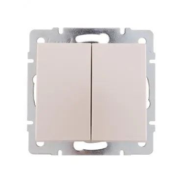 Выключатель RAIN двойной жемчужно-белый перламутр механизм