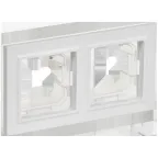 BRITE Рамка 2-местная IP44 РУ-2-БрАБ-44 арктический белый IEK