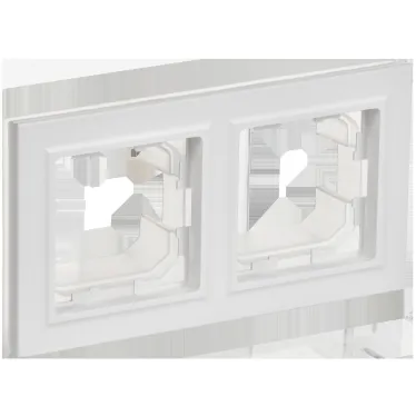 BRITE Рамка 2-местная IP44 РУ-2-БрАБ-44 арктический белый IEK
