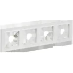                  BRITE Рамка 4-местная РУ-4-БрАБ арктический белый IEK
               