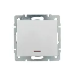 Выключатель RAIN с подсветкой белый механизм