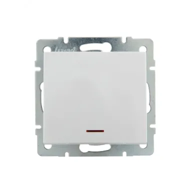 Выключатель RAIN с подсветкой белый механизм