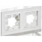                  BRITE Рамка 2-местная РУ-2-БрАБ арктический белый IEK
               