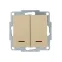 VESNA Выключатель двойной с подсветкой золото