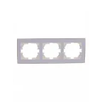                  Рамка RAIN 3-ая горизонтальная белая с боковой вставкой золото
               