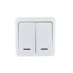                  VIOLA Выключатель двойной с подсветкой белый (12шт/144шт)
               