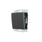 Выключатель RAIN промежуточный черный графит матовый механизм