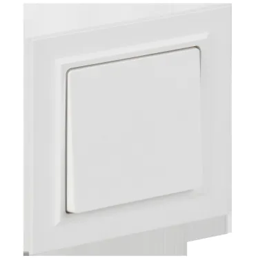 BRITE Выключатель 1-клавишный 10А в сборе ВСР10-1-0-БрАБ арктический белый IEK