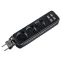 Удлинитель серии Travel шнур 1,8м 3 гнездa 10A без зазамления 4USB 3,1A Черный ТМ UnielS-CT3-1,8U BLACK