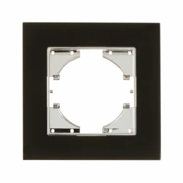 Рамка 1-местная Ugra стекло, чёрный