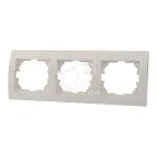                  DERIY Рамка 3 поста горизонтальная белый
               