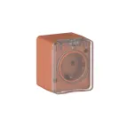 AtlasDesign PROFI IP54 О/У РОЗЕТКА с заземлением со шторками 16А 250В, ТЕРРАКОТОВЫЙ