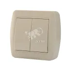 Демет Выключатель двойной крем