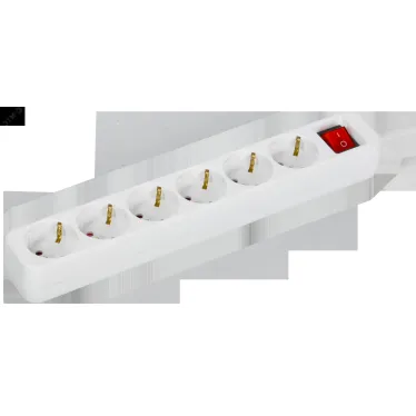 UMA Удлинитель У06К 6 мест 2P+PE 3м 3х1,5мм2 16А белый IEK