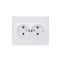 VESNA Розетка двойная с защитой от детей ПБТ белая