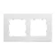 Рамка двухместная, скрытой установки, цвет белый