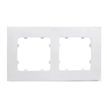 Рамка двухместная, скрытой установки, цвет белый