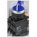 Переключатель с подсветкой на 2 положения 1NO+1NC синий MASTER IEK