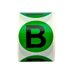                  Маркировка электрических шин.Диаметр 20мм, круг. Цвет - зеленый, символ - "В" черного цвета. Упак овка - 500 шт.
               