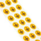                  Знак "Заземление", полиэстер. Диаметр 10мм, кр уг. Упаковка - 500шт.
               