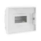                  Щиток 8 мод встраиваемый FRAME ЩРв-П-8, белый, с прозрачной дверцей, с 2 шинами PEN на 6 и 8 отв. F08B1WT DKC
               