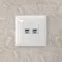 Avanti Компьютерная розетка RJ-45 без шторки в стену, кат.5е двойная,экранированная Белое облако