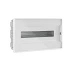                  Щиток 18 мод встраиваемый для полых стен FRAME, белый, с прозрачной дверцей, с 2 шинами PEN на 8 и 10 отв.
               