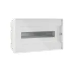                  Щиток 18 мод встраиваемый FRAME, белый, с прозрачной дверцей, с 2 шинами PEN на 8 и 10 отв.
               