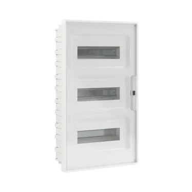 Щиток 36 мод встраиваемый FRAME, белый, с прозрачной дверцей, с 4 шинами PEN (2шт на 8 отв. и 2шт на 10 отв.)