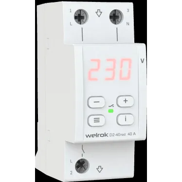 Реле напряжения Welrok D2-40 red