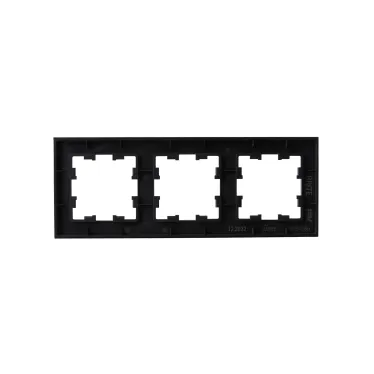 BRITE Рамка 3 поста РУ-3-2-Бр стекло черный матовый IEK