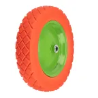 Колесо полиуретановое 4.80/4-8, длина оси 90мм, подшипник 20мм