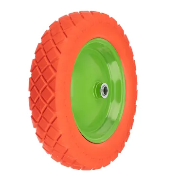 Колесо полиуретановое 4.80/4-8, длина оси 90мм, подшипник 20мм