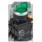 Переключатель с подсветкой на 3 положения 2NO зеленый MASTER IEK