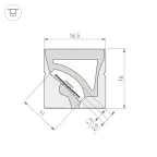 Профиль силиконовый WPH-FLEX-1616-TWIST-S11-10m WHITE (ARL, Силикон)