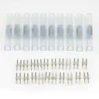 Соединитель контактный прямой для светодиодных лент UTC-K-12/N21 CLEAR 010 POLYBAG ULS-N21 NEON 2200 8x16мм 2 контакта Цвет прозрачный 10 штук в пакете