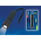 Фонарь универсальный S-LD038-C Black «Simple lightclassic plus» прорезиненный  0,5 Watt LED, упаковка кламшелл, 3хААА н/к, цвет Черный | 07595 | Uniel