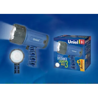 Фонарь прожекторный S-SL011-BA Black  «Professional spotlight3 max », пласт, 3 Watt LED, короб, 3.6V 1200mA Ni-MH battery в/к, черн | 03489 | Uniel