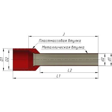 Наконечники штыревые втулочные изолированные НШВИ 4,0-12 ЗЭТАРУС