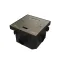 MultiDesk Лючок с розеткой 2К+З, 16А/250В, IP44 с монтажной коробкой для бетонных полов Античная латунь, тип MDK21