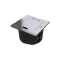 MultiDesk Лючок с розеткой 2К+З, 16А/250В, IP44 с монтажной коробкой для стены, фальшпола, стола Серебро, тип MDK21