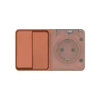 AtlasDesign PROFI IP54 О/У БЛОК: РОЗ. з/к со шт. 16А, ВЫКЛ.2-клав.10А, ТЕРРАКОТОВЫЙ