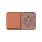 AtlasDesign PROFI IP54 О/У БЛОК: РОЗ. з/к со шт. 16А, ВЫКЛ.1-клав.10А, ТЕРРАКОТОВЫЙ