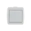 Выключатель одноклавишный, белый