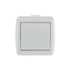 Выключатель одноклавишный, белый