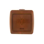 Выключатель одноклавишный, с подсветкой, сосна