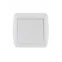 Выключатель одноклавишный, наружный, белый