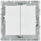BRITE Выключатель 2-клавишный перекрестный 10А ВС10-2-3-БрАБ арктический белый IEK