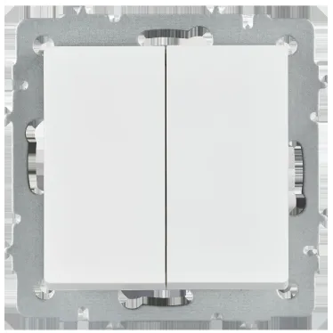 BRITE Выключатель 2-клавишный перекрестный 10А ВС10-2-3-БрАБ арктический белый IEK